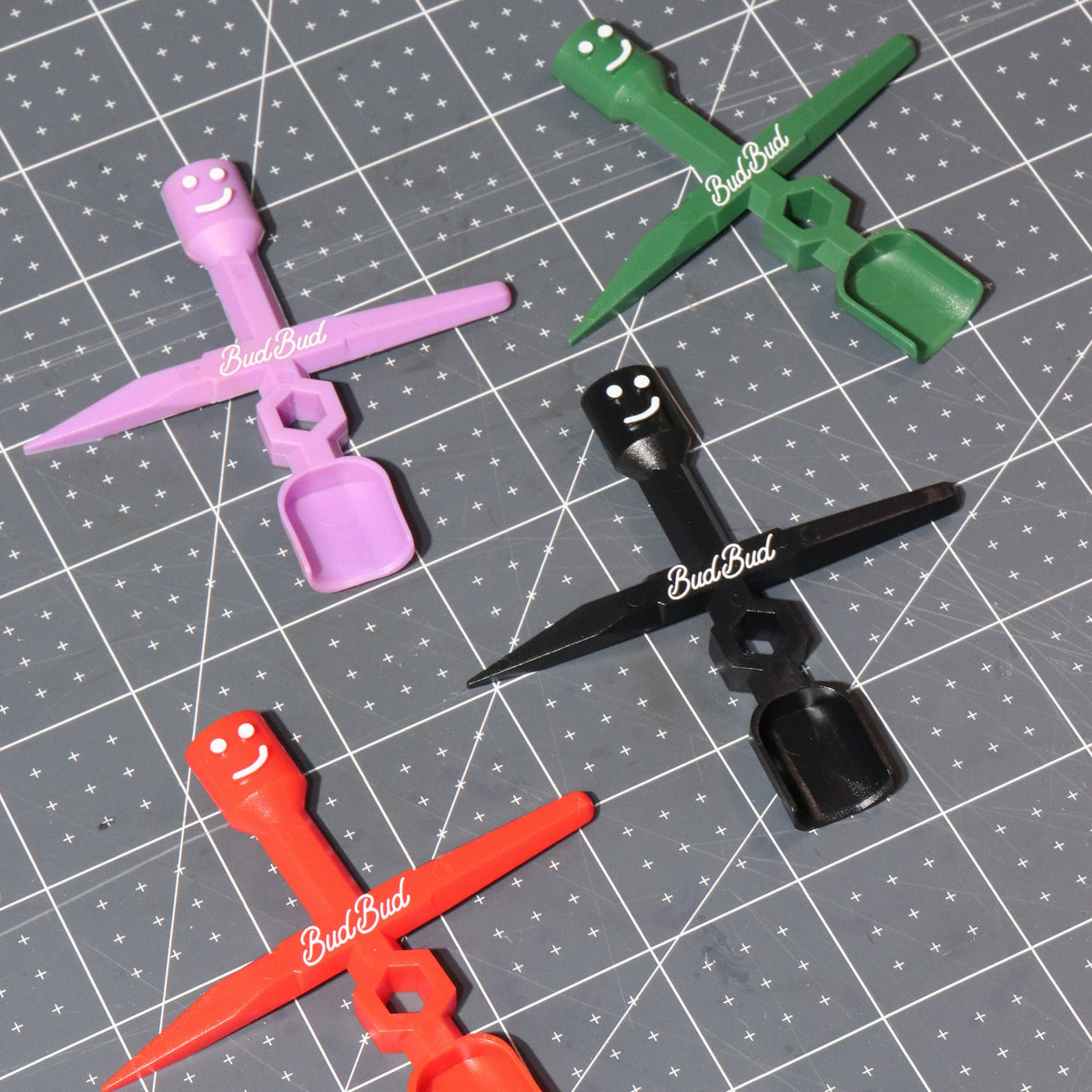 Red, black, green, purple injection molded bigbuds